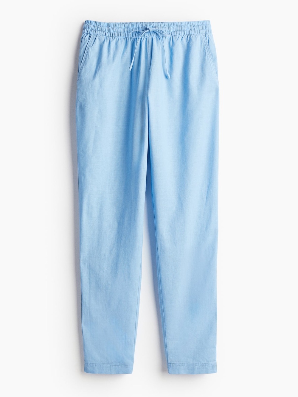 H&M women’s light blue linen joggers